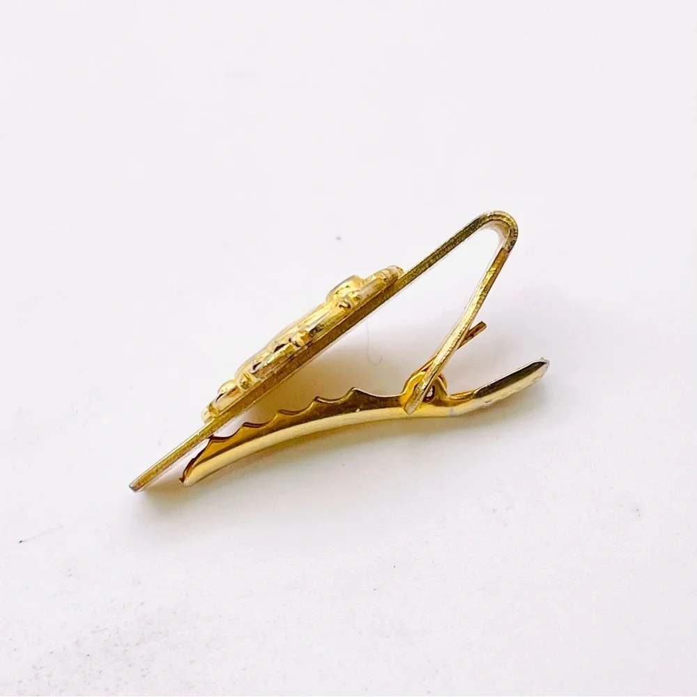 Retro Vintage Gold Tone Zodiac Sign Aries Ram Tie Clip Collectible